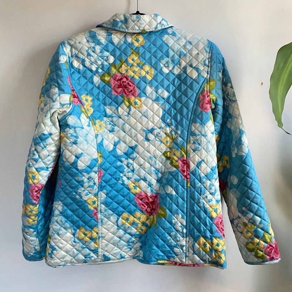 Vintage 100% silk kate hill quilted jacket s/m - Picture 2 of 4